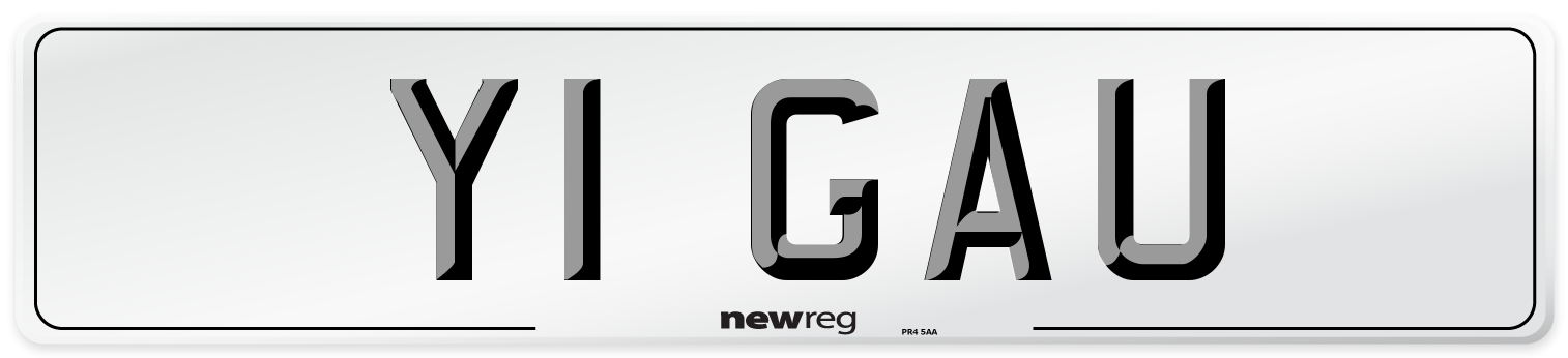 Y1 GAU Number Plate from New Reg